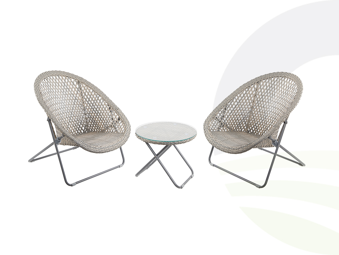 Faux Rattan Folding Lounge Set- PreOrder