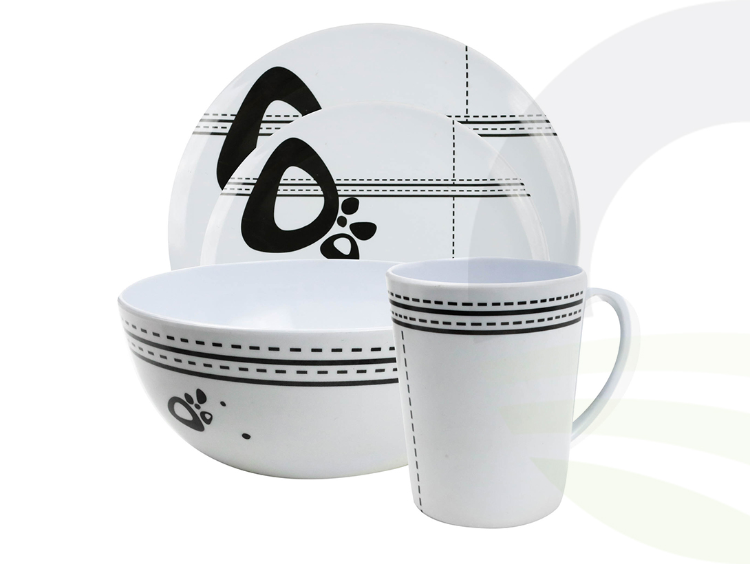 Leisurewize 16pce Abstract Melamine Set (Colour: Abstract)