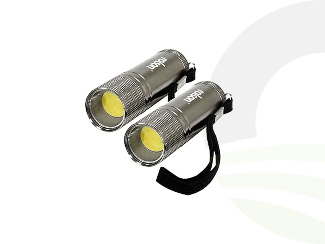 Rolson 2 Pk 3W COB Aluminium Torch