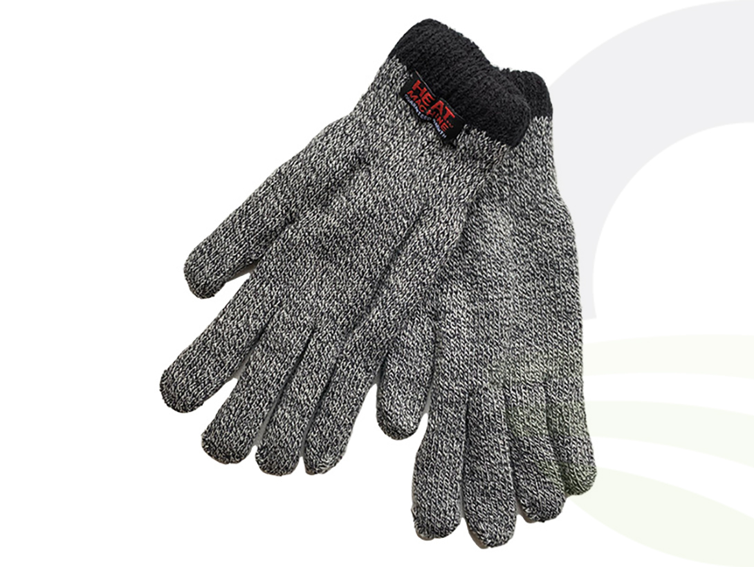 Mens Grey Marl Thermal Insulated Gloves