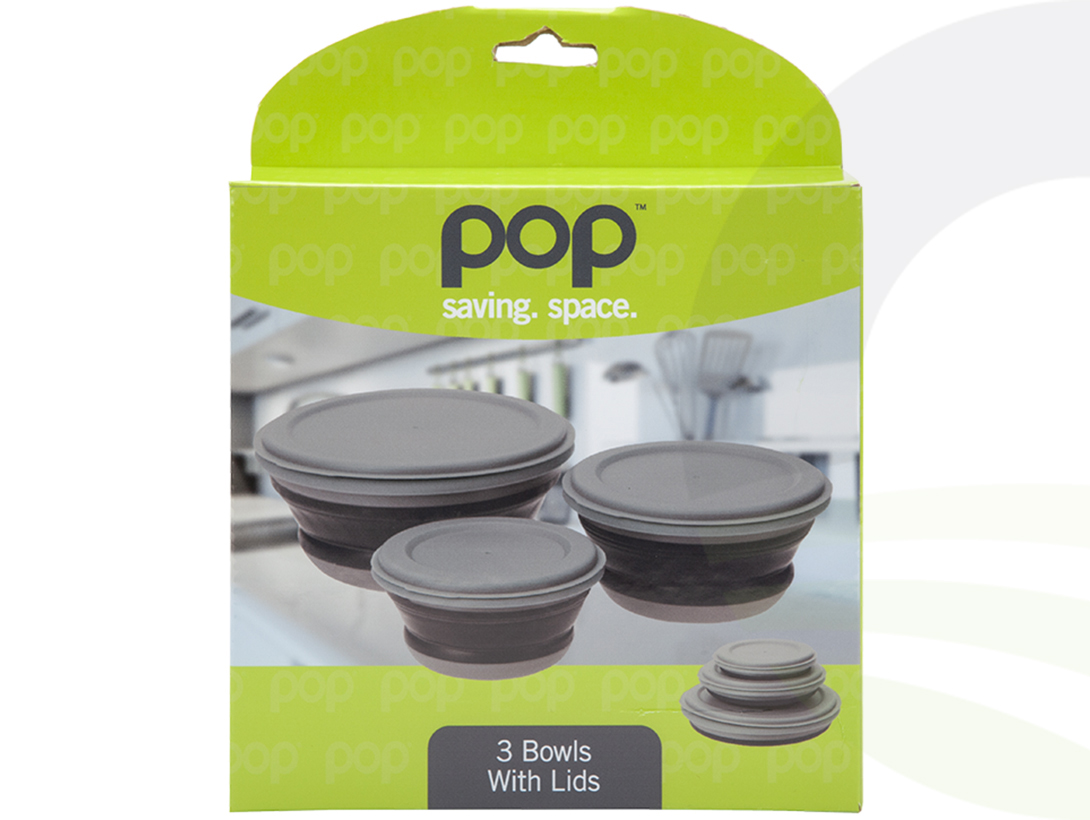 Summit Pop 3pce Bowl Set Black