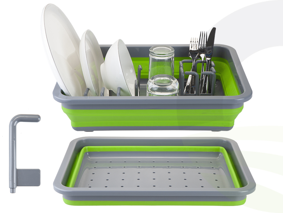 Summit Pop Dish Rack Lime/ Grey (Colour: Lime/Grey)