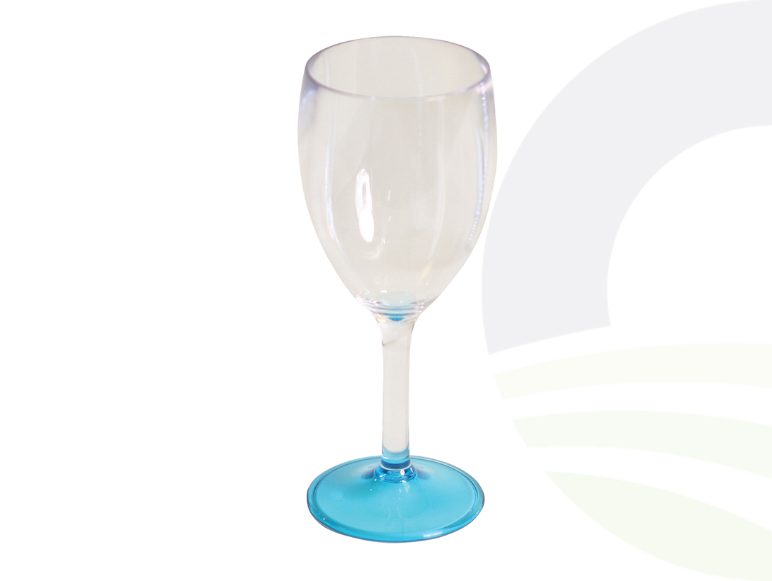 Quest Elegance Wine Glass - Blue (Colour: Blue)