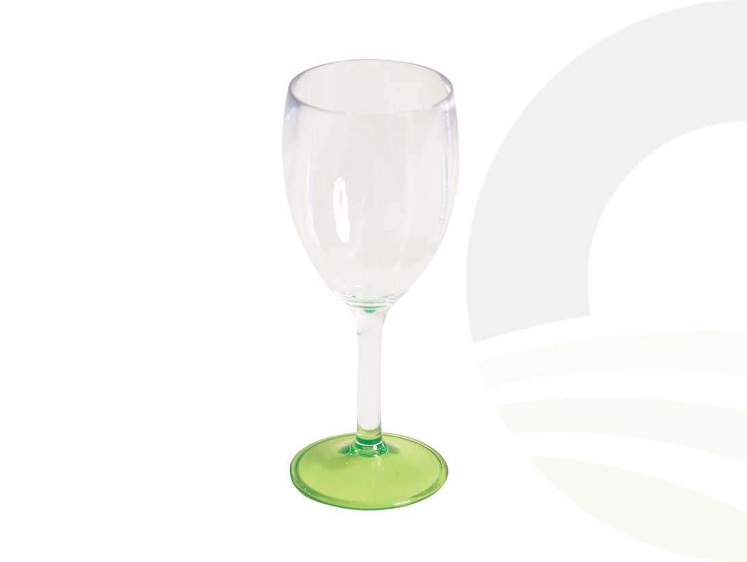 Quest Elegance Wine Glass- Lime (Colour: Lime)