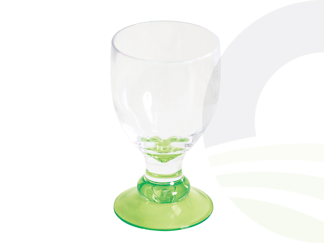 Quest Elegance Wine Goblet- Lime (Colour: Lime)