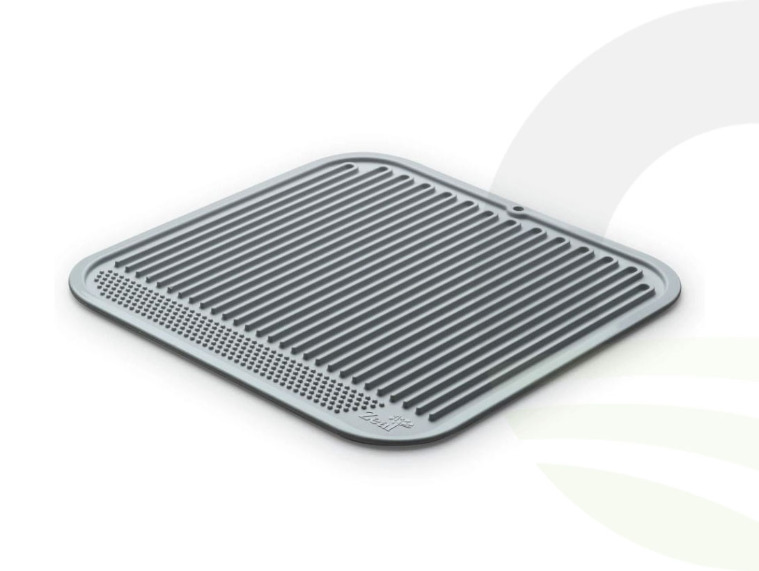 Zeal Draining Mat Silicone Grey (Colour: Grey)