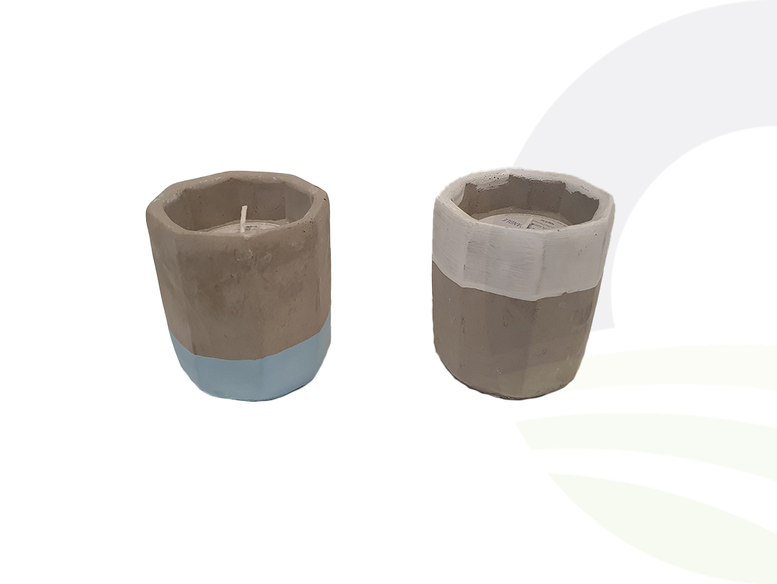 Citronella Candle Blue/ White