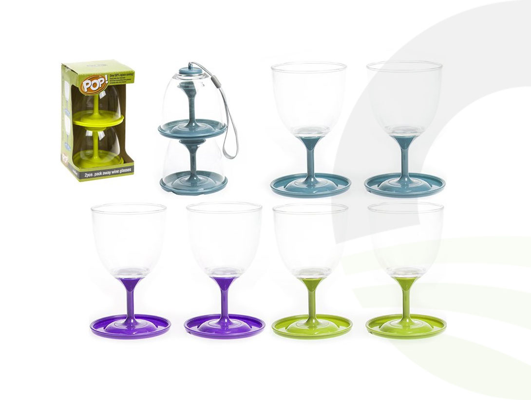 Summit Pop Wine Glasses 285ml 2pk