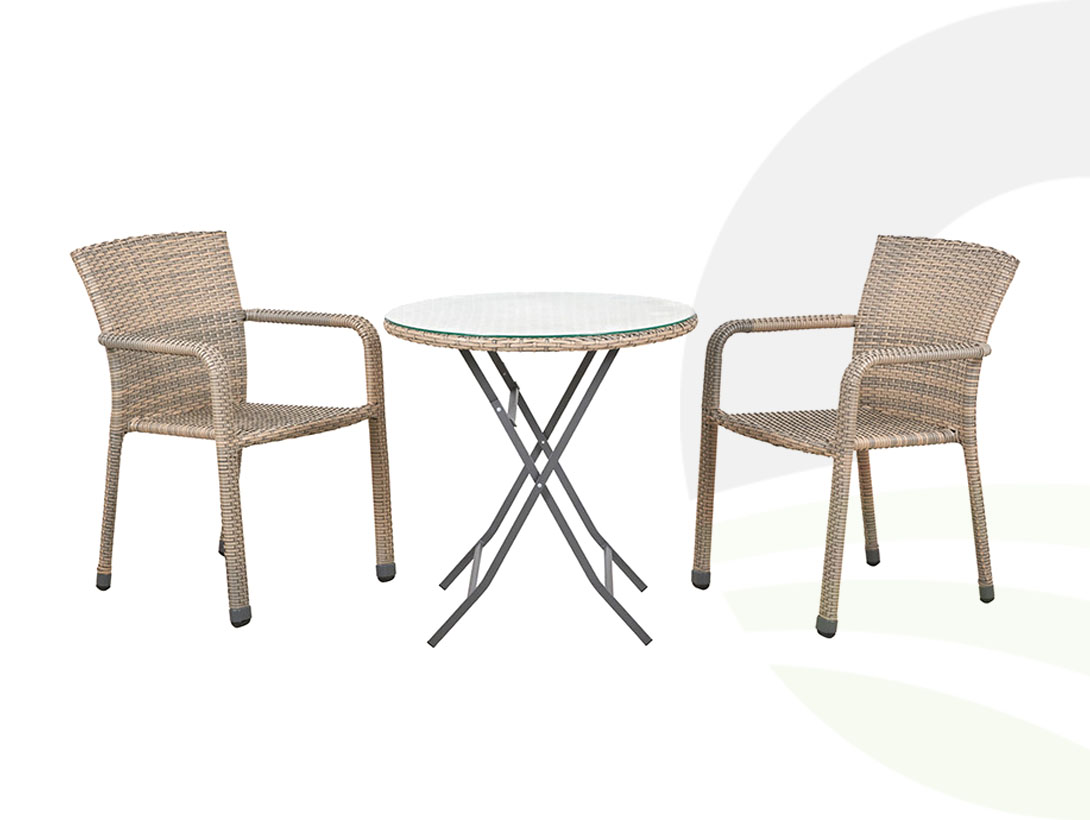 TOBS Outdoor Rattan Stackable Bistro Set